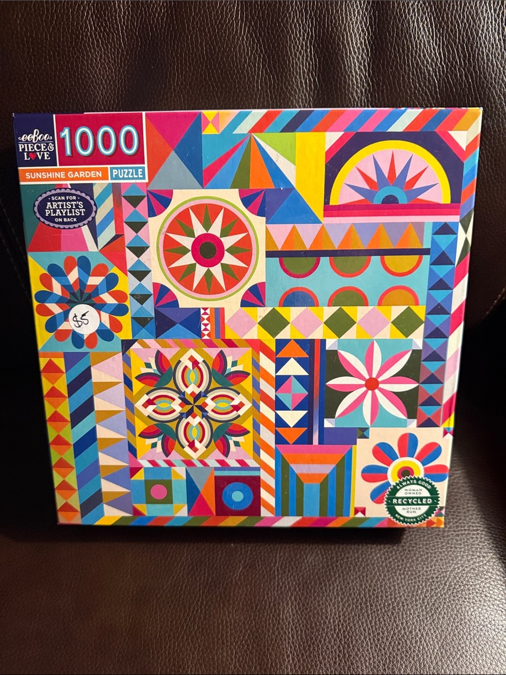 Eeboo sunshine garden.  Jigsaw puzzle 1000 pieces. Very good condition w/ poster